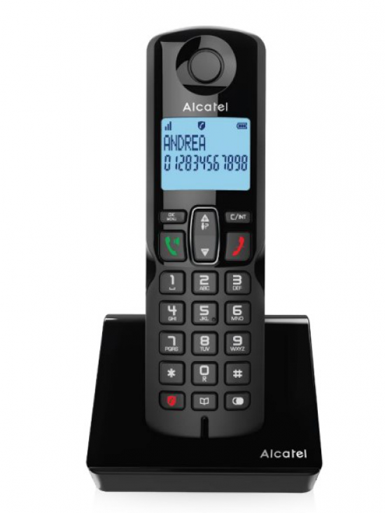 TELEFONO DECT Alcatel S280 negro manos libres CALL BLOCK